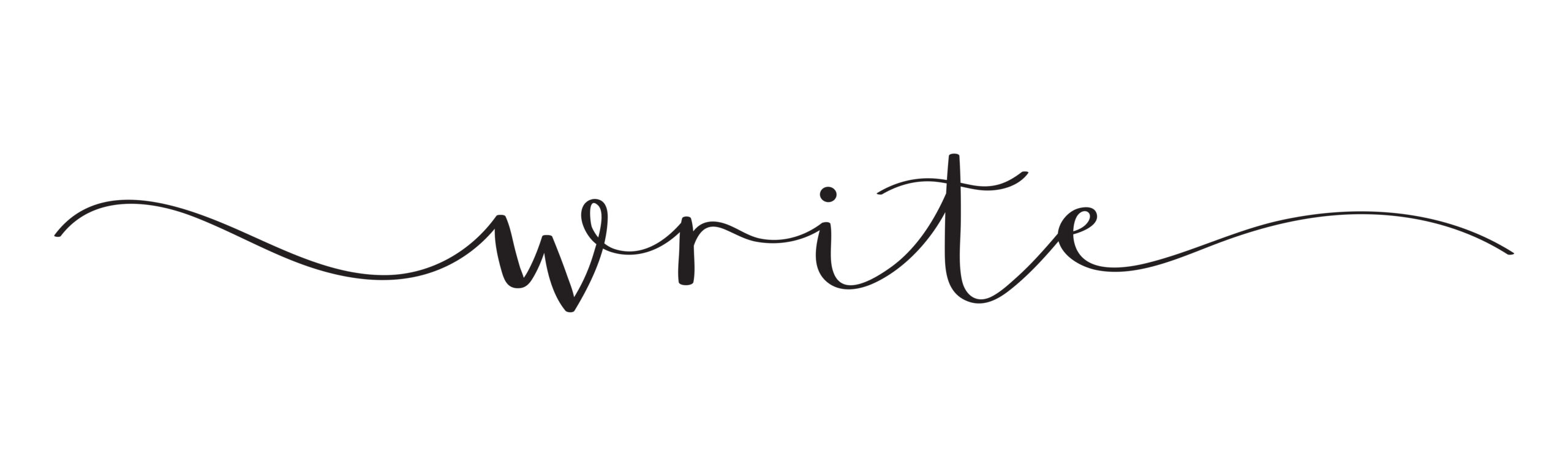 WRITE black vector brush calligraphy banner